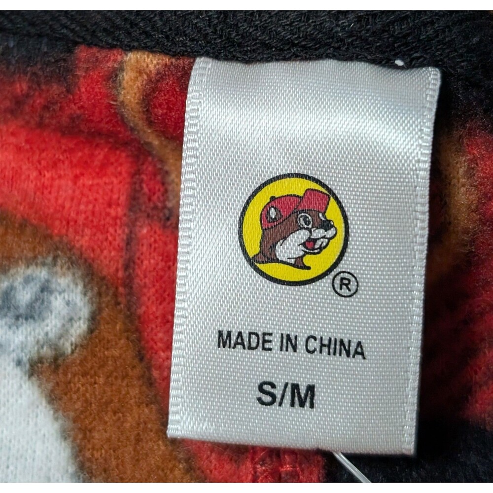 NWOT Buc-ee’s Christmas Bodysuit Pajamas Adult S/M Plaid Beaver Reindeer Hooded - Picture 6 of 9
